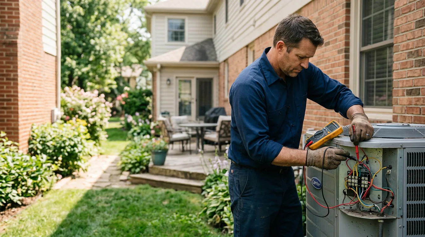 HVAC technician working near Folsom, PA